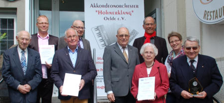 Akkordeonorchester Hohnerklang Oelde - Ehrungen 2016